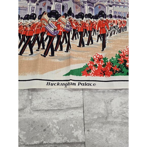 Vintage Buckingham Palace Tea Dish Towel - Guards Band - Irish Cahin Linens - No - Picture 8 of 9